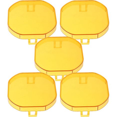 Covers for Square LED Lights 7 6x7 6 cm 5 Pieces Yellow Lens