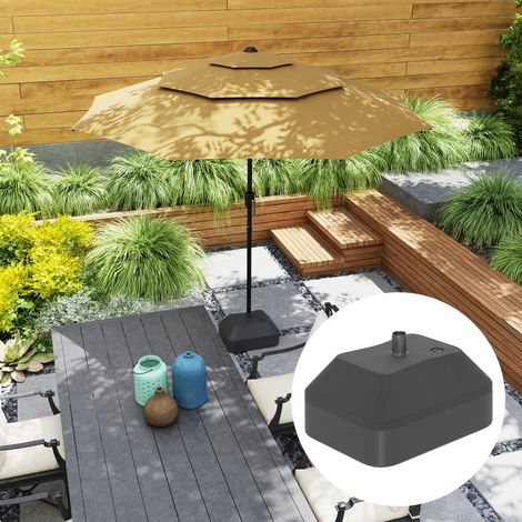 Base ricaricabile per ombrellone da giardino, robusta e stabile, compatibile con pali da 38 mm e ombrelloni da 2,5 m. (1/5)
