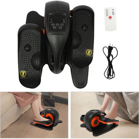 Appareil elliptique sous bureau pour seniors, appareil d'exercice pour les jambes Ellipse pour seniors entièrement assemblé, appareil d'exercice à pédales assis avec télécommande, orange (1/5)