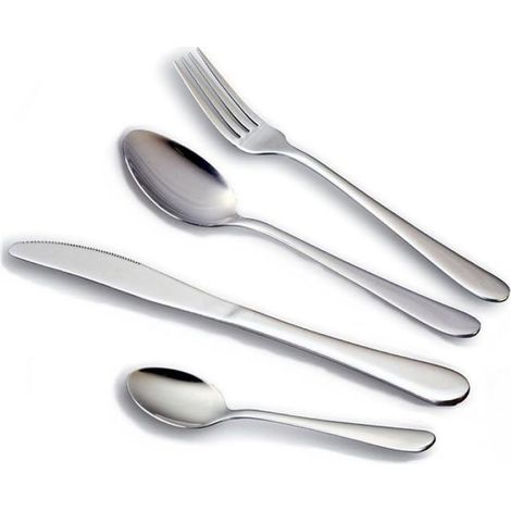 Fourchette De Table - Acier Inoxydable - 18 Cm - 4 Dents - Usage Cuisine Maison - Lot De 6 (1/5)