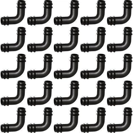 25 Pièces 16mm Connecteurs de Tuyaux, Connecteur de Tuyau Cannelé en Plastique, Raccord D'irrigation, Connecteurs Barbelés de Tuyaux pour Système D'Irrigation, Coude (1/5)
