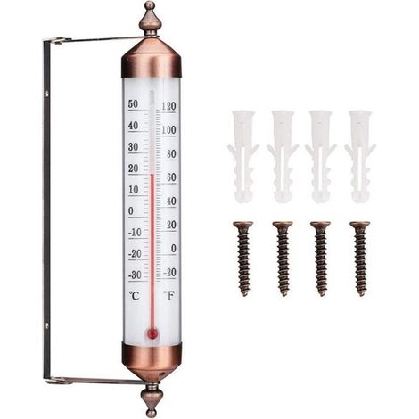 Bardusch - Thermomètre de jardin - Effet Bronze - Mesure de température extérieure - Cuivre (1/4)