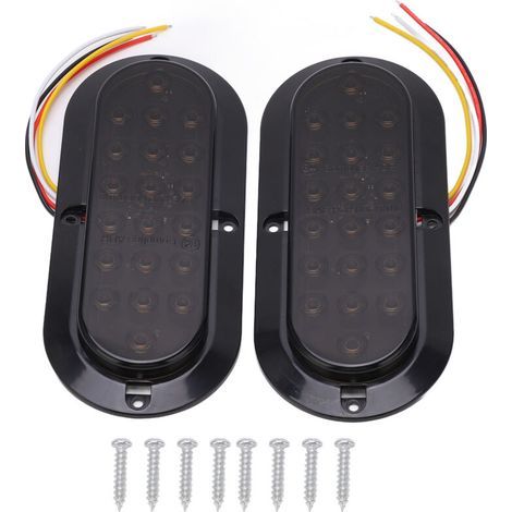 Crezuo 2er-Pack LED-Rückleuchten (20 Seitenmarkierungsleuchten 3500K) für Anhänger, Pkw, Transporter und Lkw