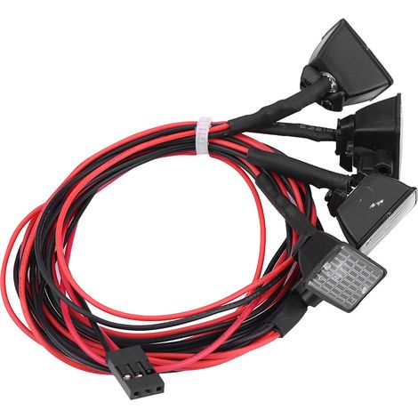 Barre lumineuse LED pour toit de voiture RC Crawler Axial SCX10 Traxxas TRX 4 (rouge et blanc) (1/5)