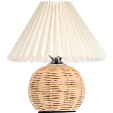 USB Table Lamp with Pleated Shade, LED Bedside Lamp for Bedroom, Chic Night Light, Soft USB Port, Modern Decoration for Office (1/5)