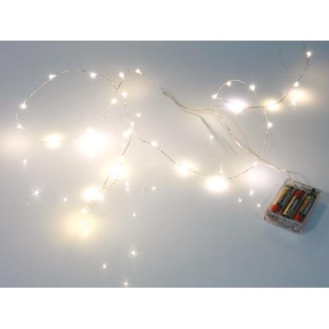 Guirnalda de luces LED - Blanco cálido - 20 LEDs - Con pilas