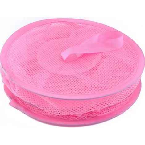 Weihnachtsgeschenkset bestehend aus drei hängenden Aufbewahrungskörben aus Netzgewebe, dreistöckige, faltbare Aufbewahrungstaschen, platzsparend, geeignet für Spielzeug und kleine Kleidungsstücke (ros (1/5)