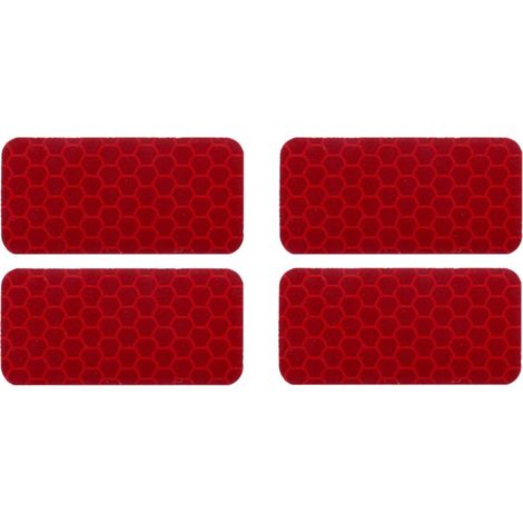 Sticker Adesivi Rifrangenti Cerchi, Rosso, Set di 4