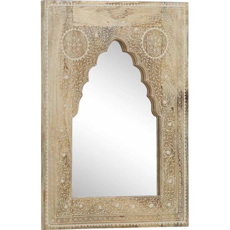Maison Exclusive - Spiegel Handbemalt 40 x 55 cm Massivholz Mango (1/5)