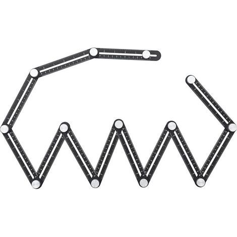 Regla de aleación de aluminio de 12 caras y ángulos múltiples: herramienta de medición precisa para marcar, crear plantillas y ubicar, ideal para trabajos de carpintería, bricolaje y talleres. (1/5)