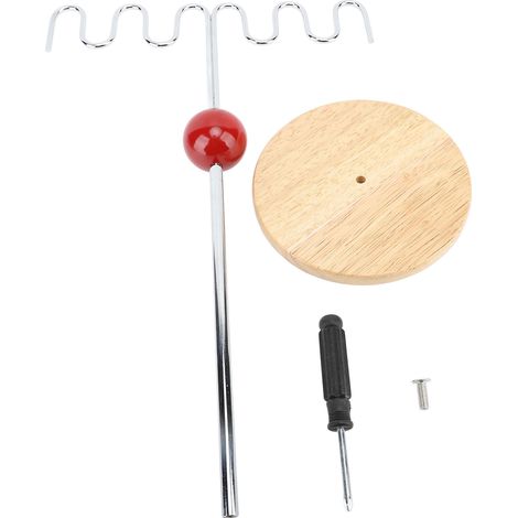 Porte-bijoux courbé en acier inoxydable et bois, support organisateur esthétique pour colliers bracelets boucles d'oreilles rouge (1/5)