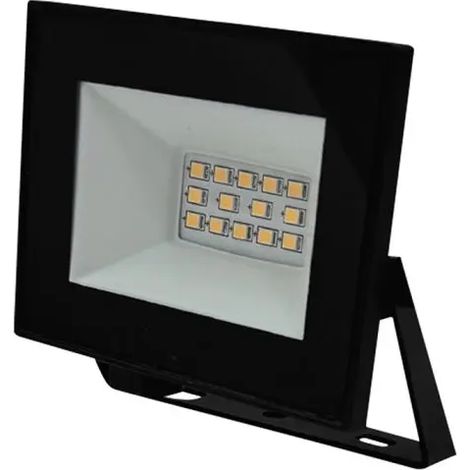 Foco LED SMD delgado V-TAC Serie E de 10 W con controlador integrado, negro, 6500 K, IP65