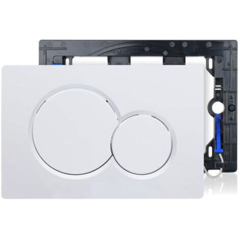 Plaque de Déclenchement Compatible avec Geberit Sigma 01, UP320,UP300, UP720, Plaque de Déclenchement avec Cadre de Montage, Pièces de Rechange pour Chasses D'eau
