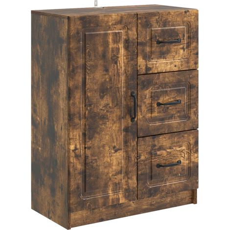 Sideboard Smoked Oak 66 x 34.5 x 87 cm Engineered Wood vidaXL
