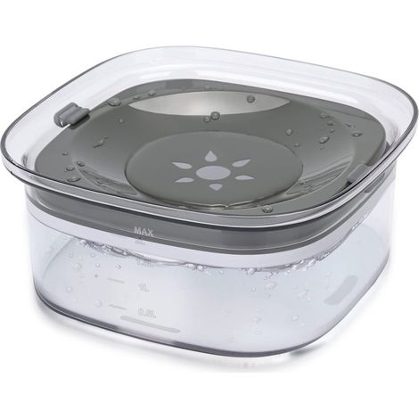 1 gamelle pour chien, anti-éclaboussures, capacité 2 L, transparente avec flotteur, antidérapante, pour maison ou voyage (1/5)