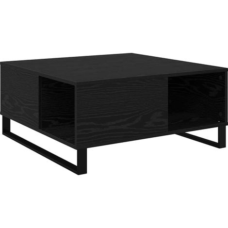 Maison Exclusive - Table basse Chêne noir 80 x 80 x 36,5 cm Bois d'ingénierie