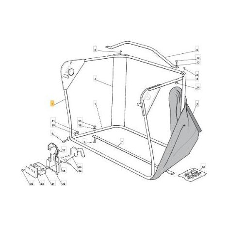 OBERER RAHMEN VNN F72 ORIGINAL STIGA - 384801105/1