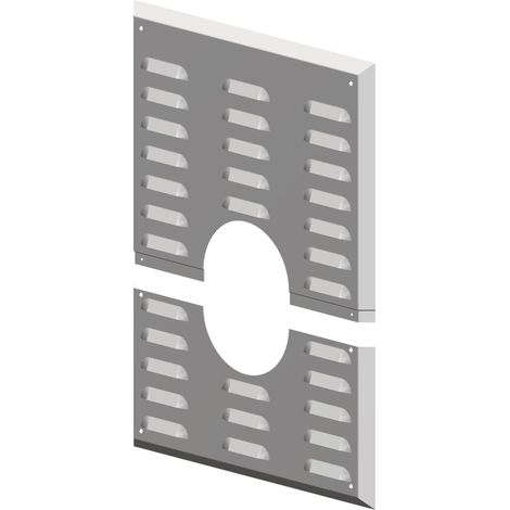 ATEC Embellecedor de pared con ventilación trasera DN 100 para funcionamiento dependiente del aire ambiente 280x350mm, 2330