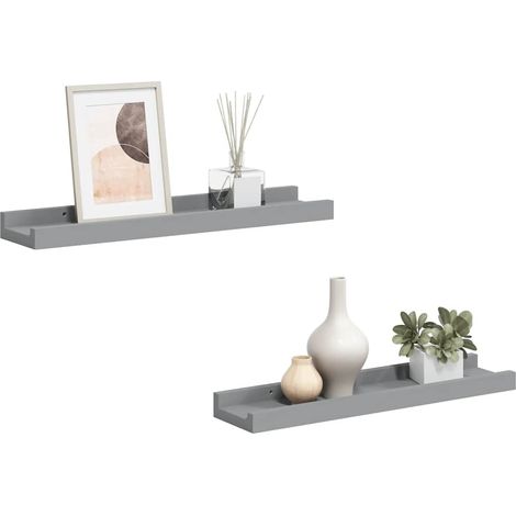 Maison Exclusive - Bilderleisten 2 Stk. Grau 40x9x3 cm MDF (1/5)