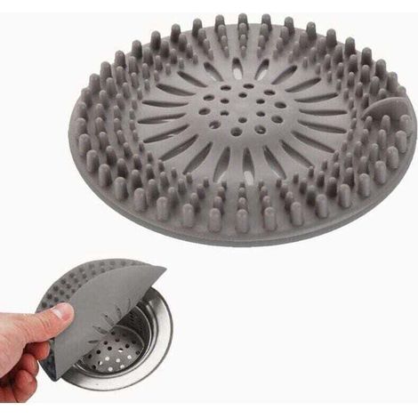 Protection de Drain de Silicone, Filtre Evier de Cuisine avec Ventouse, Filtre de Couverture de Drain de Baignoire, Filtre D'éVier de Cuisine Et (1/4)