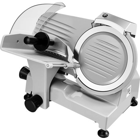 Mophorn Cortafiambres Eléctrico 300 W, Máquina de Corte Comercial con Hoja de Acero al Carbono de 220 mm, Afilador Integrado, Espesor Regulable de 0-12 mm para Carne Congelada, Jamón y Pan (1/5)