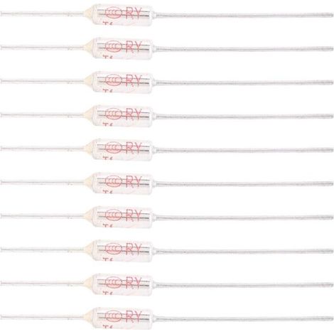 Lot de 10 fusibles thermiques 250V 10A 216°C - Protection contre les surchauffes - Compatible appareils électroménagers et industriels