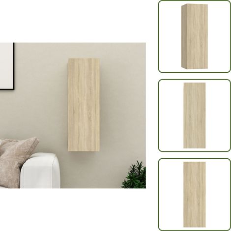 TV-Schrank Sonoma-Eiche 30,5x30x90 cm Holzwerkstoff - TV-Schrank - Wandregal - Wohnraumgestaltung - Regal - Eiche Möbel