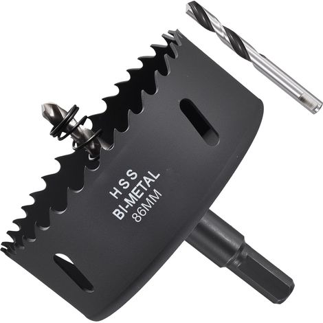 Kit de Scies Cloche Bi-Métal 86mm (3-3/8") Scie Cloche Noir (1/5)
