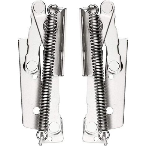Lot de 2 charnières à ressort pour canapé-lit pliant – Acier inoxydable nickelé – Charge 10 kg – Angle d'ouverture 80° (1/5)