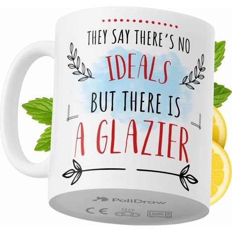 Lustige Tasse für Glaser – Kaffee- oder Teetasse mit witzigem Textdesign – ideal für Geburtstage, Namenstage, Feiertage und besondere Anlässe. Hochwertige Tasse für Zuhause, Büro und Arbeit. Farbe: We