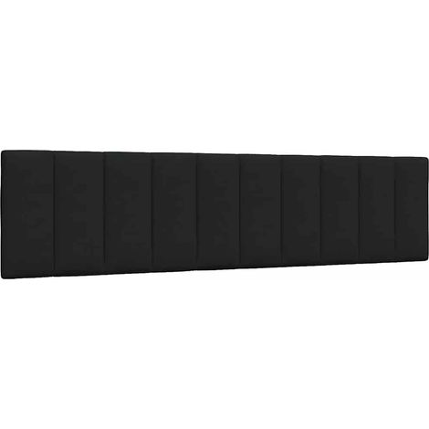 Kopfteil-Kissen "Hanko" Schwarz 200 cm Stoff