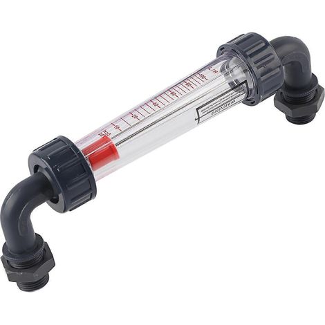 LZS-15W Winkel-Durchflussmesser für Flüssigkeiten, ABS-Kunststoffrohr, Wasserdurchflussmesser 10–100 l/h, Außengewinde ZG1/2-NP