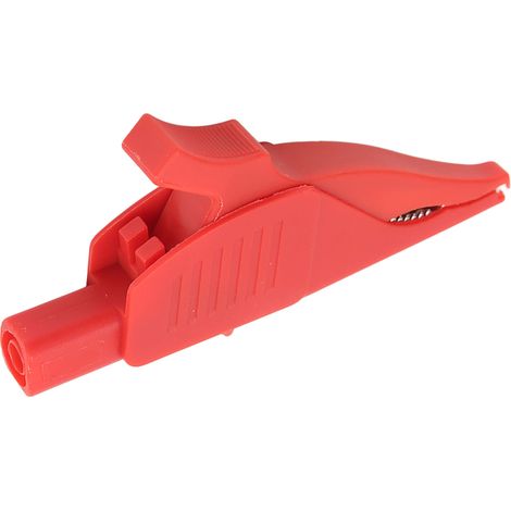 Pince électrique isolée laiton capot PA prise sécurité 4mm pour batterie auto 32A/1000V rouge testeur 39.5mm (1/5)