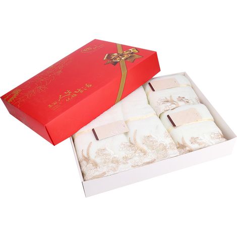 Ensemble de Serviettes de Bain Coton Peigné 100% Ultra Absorbant Doux Hypoallergénique Blanc Lot de 3 Pièces Grande et Moyenne