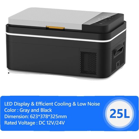 Refrigerador portátil, enfriamiento rápido, opciones de alimentación versátiles, 25 L (1/2)
