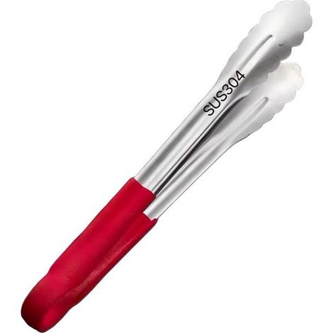 Pinces de table, pinces de cuisine, pinces alimentaires, pinces à griller, pinces de cuisson, pinces à salade, acier inoxydable, noir, 23,5 cm (1/5)