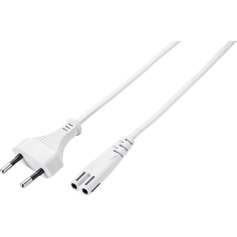 Sygonix SY-5044236 Strom Netzkabel Weiß 3.00 m