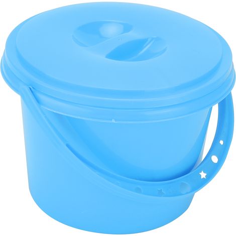 MultiFunction Paint Brush Tub Plastic 2 Compartments Bucket with Palettes for Color Mix(YJ004 Blue ) (1/5)