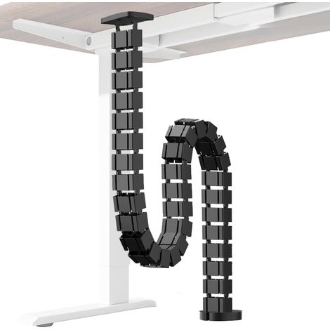 Cable Management Bureau 130 cm, Organisateur câbles Flexible PC (1/5)