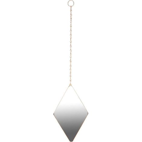 Miroir. Lot de 3 Miroirs, Suspendus, Coloris cuivré. Dim de Chaque Miroir 28.7x17.7x1.6cm. (1/4)