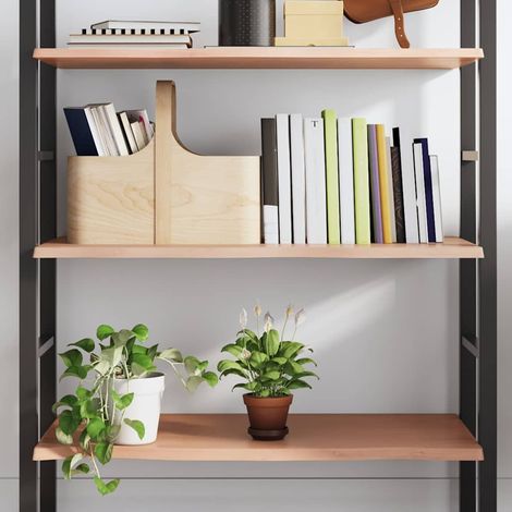 Étagère murale marron clair 100x50x2cm bois chêne massif traité