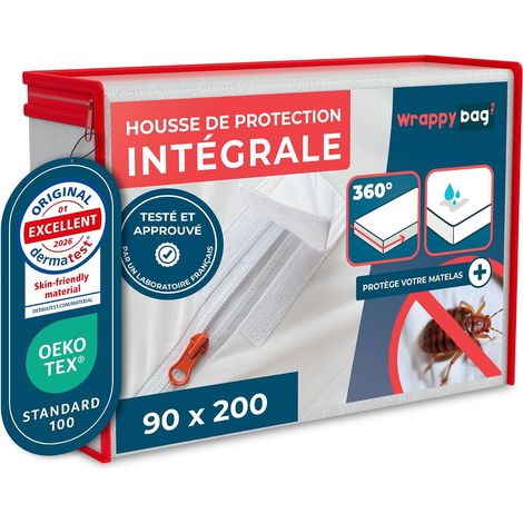 Housse Matelas Anti Punaise de Lit et Anti Acarien 140x200x25 (1/5)