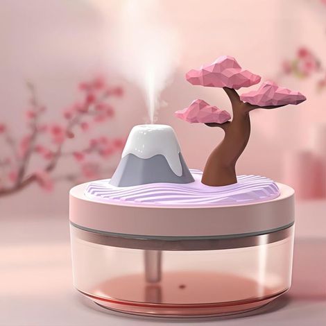 Mini-Luftbefeuchter mit verschiedenen Modi, tragbarer Luftbefeuchter, wiederaufladbarer Mini-Luftbefeuchter (rosa) (1/4)