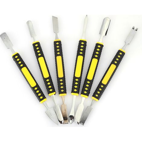 Ensemble de 6 outils d'ouverture de téléphone portable en acier inoxydable, type spudger (1/5)