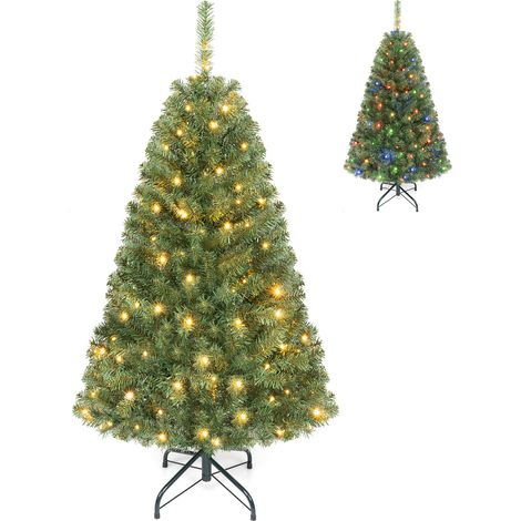 CASART Pre-Lit Hinged Christmas Tree with 296 Dense Branch Tips (1/5)