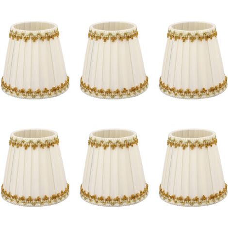 6 Pièces Abat-Jour pour Lampes de Table Lampe, abat jour clip, abat jour , Lustre de Bougeoir - A
