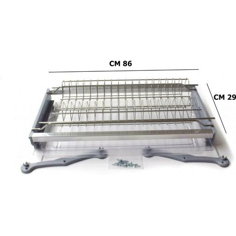 SCOLAPIATTI COLAPIATTI + TELAIO 86 CM X PENSILI DA 90 CM ACCIAIO INOX DF 7930746 (1/2)