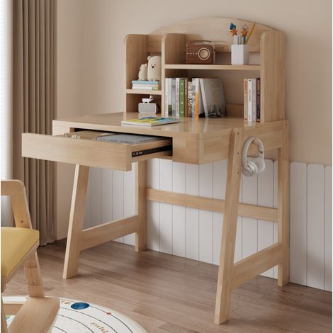 Scrivania bambini regolabile in legno con cassetto OKMYHOME (1/5)