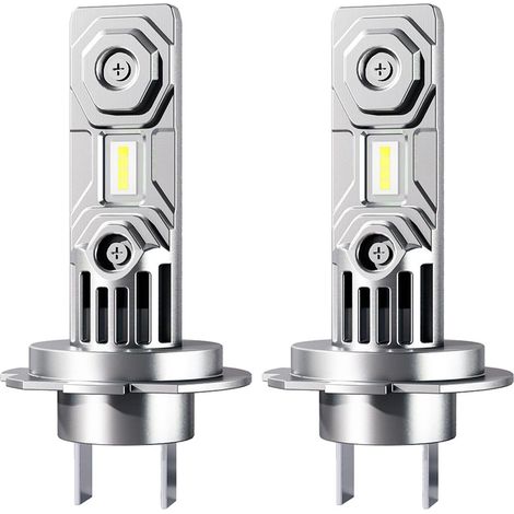 Zwei Hochleistungs-LED-Scheinwerferlampen, 10.000 Lumen, kein Adapter erforderlich, universelles H7-Scheinwerferlampen-Ersatzset, geeignet für Motorrad- und Autoscheinwerfer.