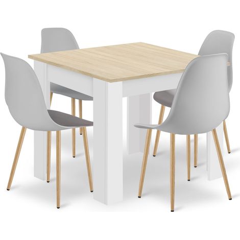 Ensemble repas - leobert - wat - chenechene sonomablancgris - 80 x 80 cm - 5 pieces 211770248